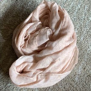 Stella & Dot pink and gold Westwood scarf